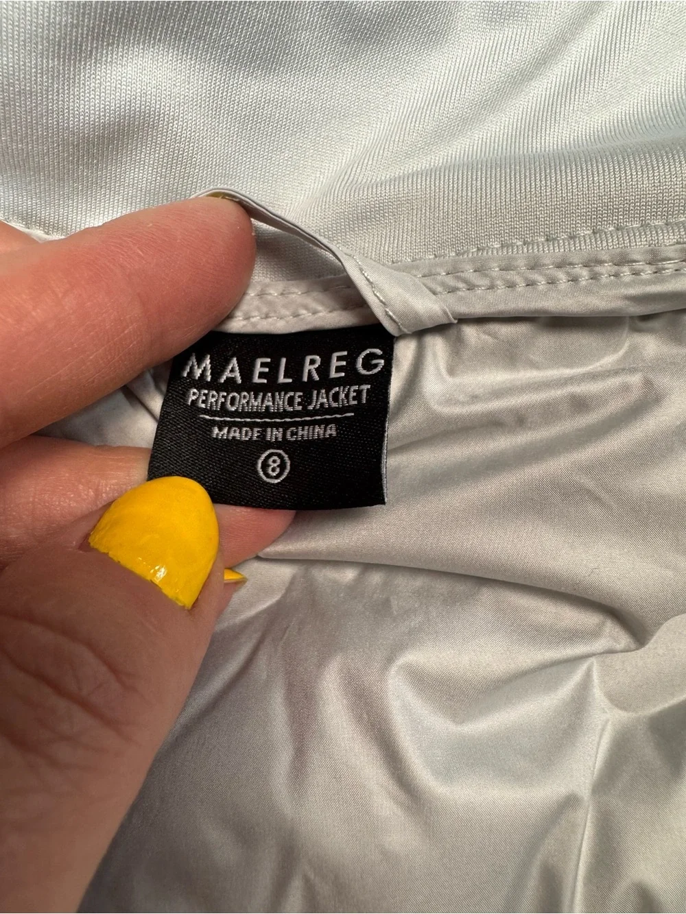 NWT New MAELREG Boys Windproof Puffer Jacket In Light Grey Size 8
